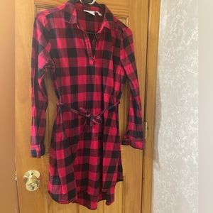 ✨Cute Buffalo Plaid Shirt Dress!